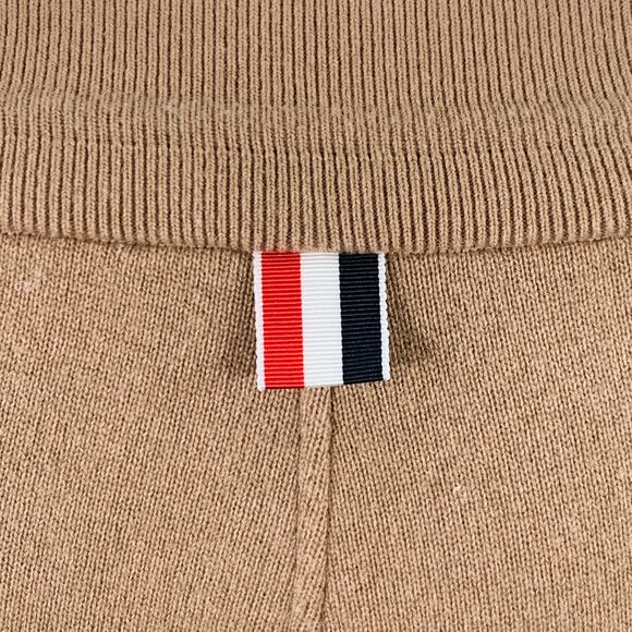 THOM BROWNE Size 0 Brown Cream Cotton Blend Stripe Casual Pants - Picture 5 of 8